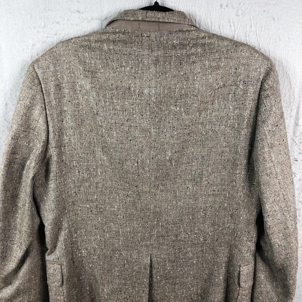 Vintage Christian Brooks Blazer Mens 42 Grey 100% Silk Sport Coat Jacket Career - Picture 13 of 16